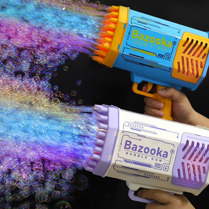 Bubble Gun Rocket|69 Hole Bubble Gun|Bubble Gun with Lights